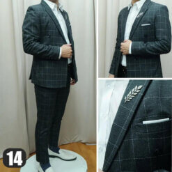 VEST ĐEN CARO 1 KHUY